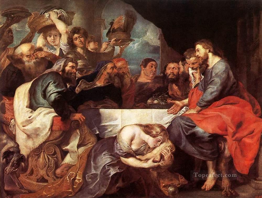 Christus bei Simon dem Pharisäer Peter Paul Rubens Ölgemälde